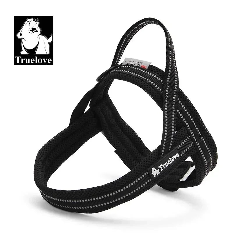 Harnais pour chien en nylon souple, avec support pour chien.
