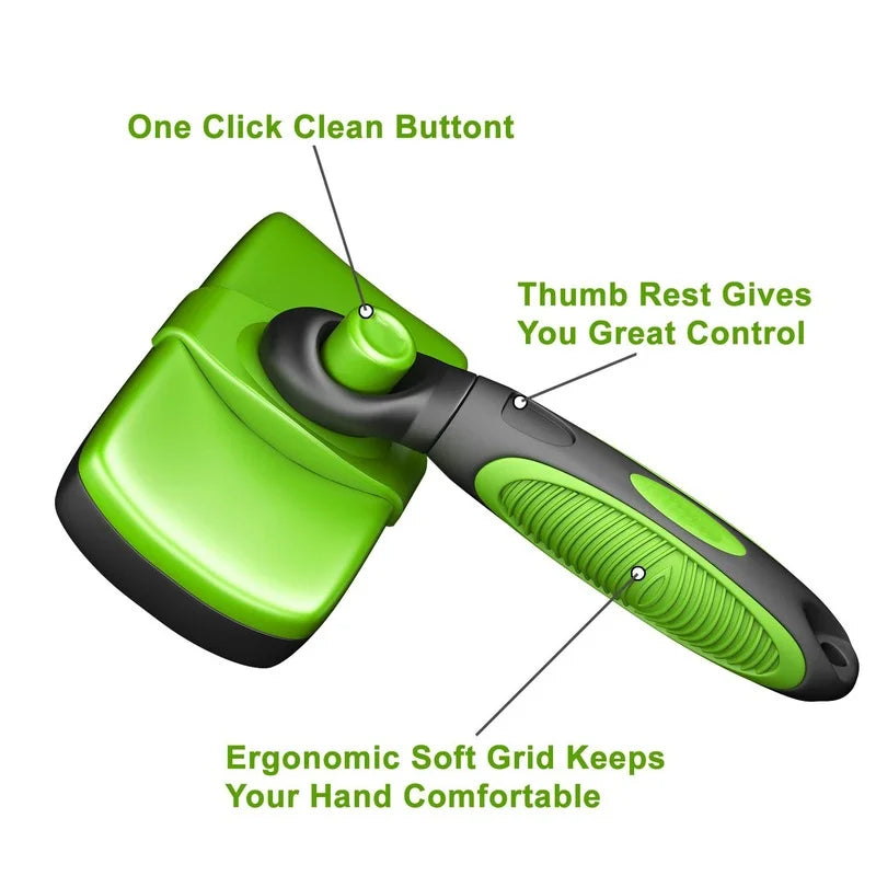 Brosse autonettoyante pour poils d'animaux