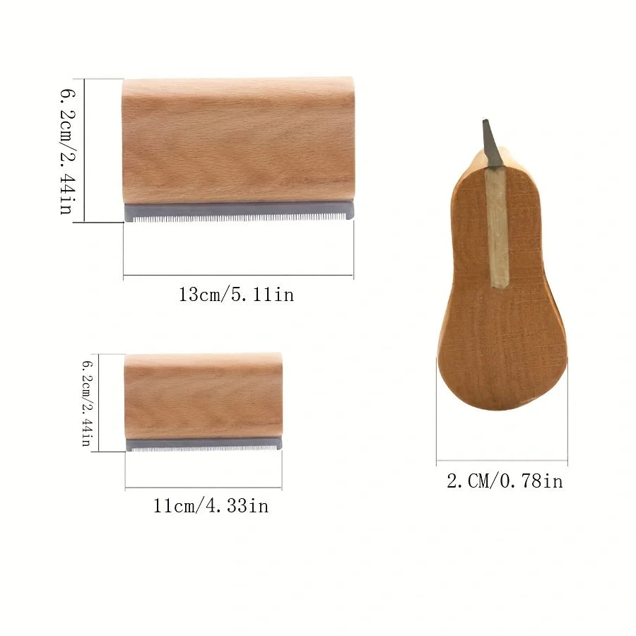 Wood PET Cat Dog  Grooming Tool