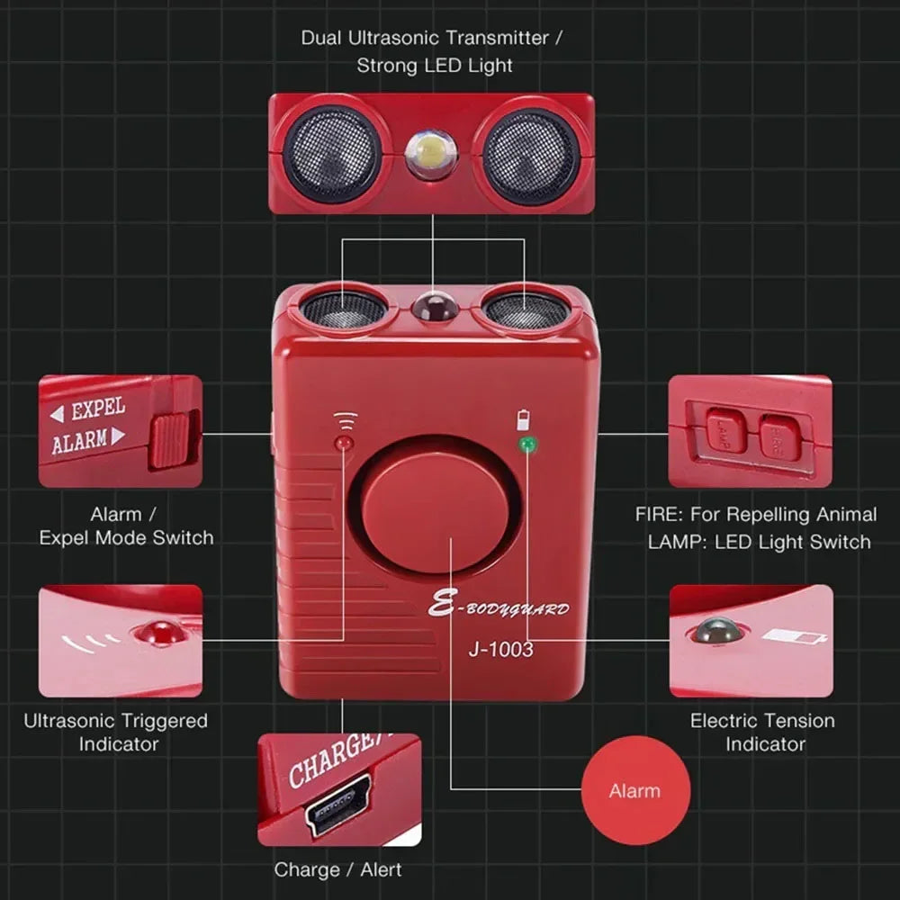 Alarme d'autodéfense pour animaux de compagnie