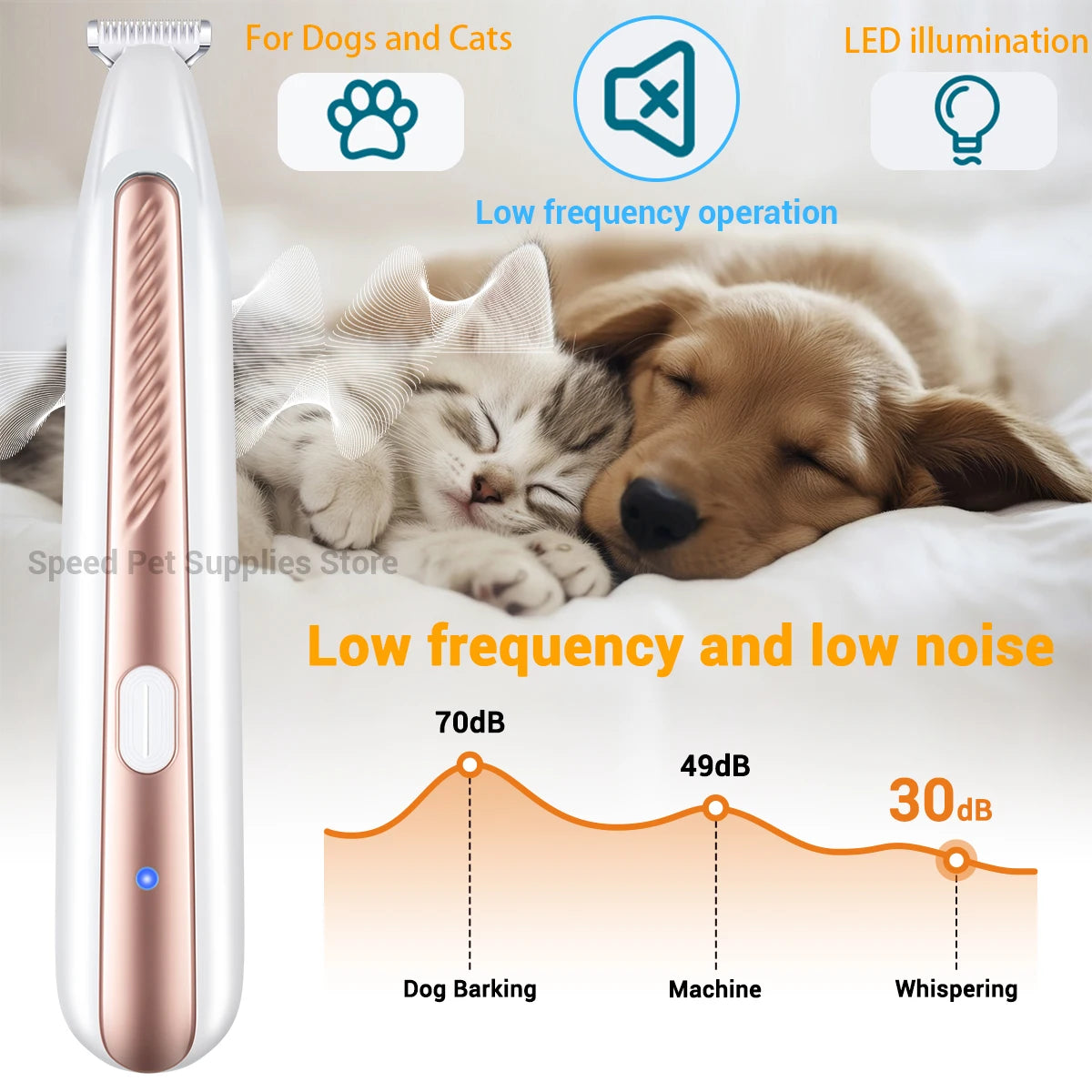 Tondeuse pattes animaux LED