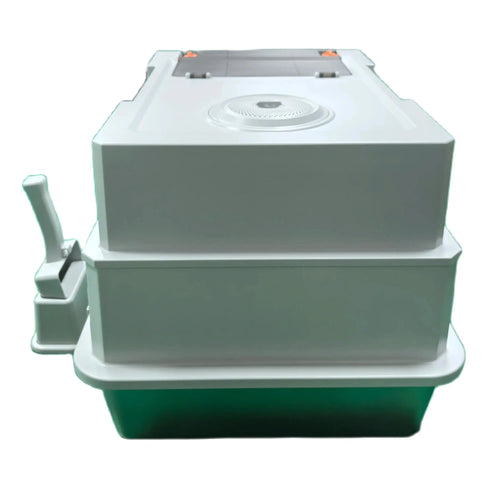 Bac à litière inox avec couvercle