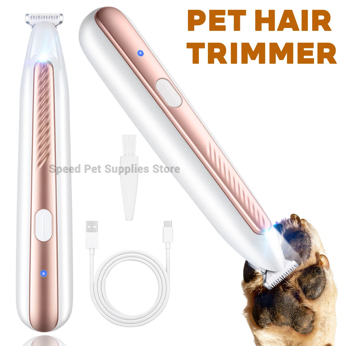 LED lighting Pet paw hair trimmer