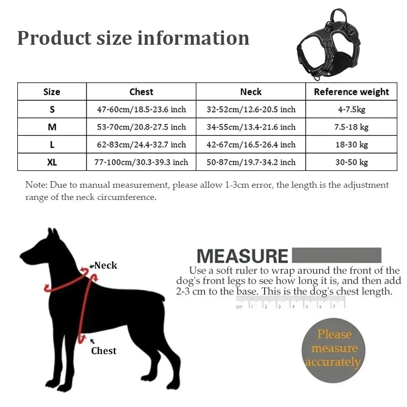 Harnais pour chien en nylon réglable