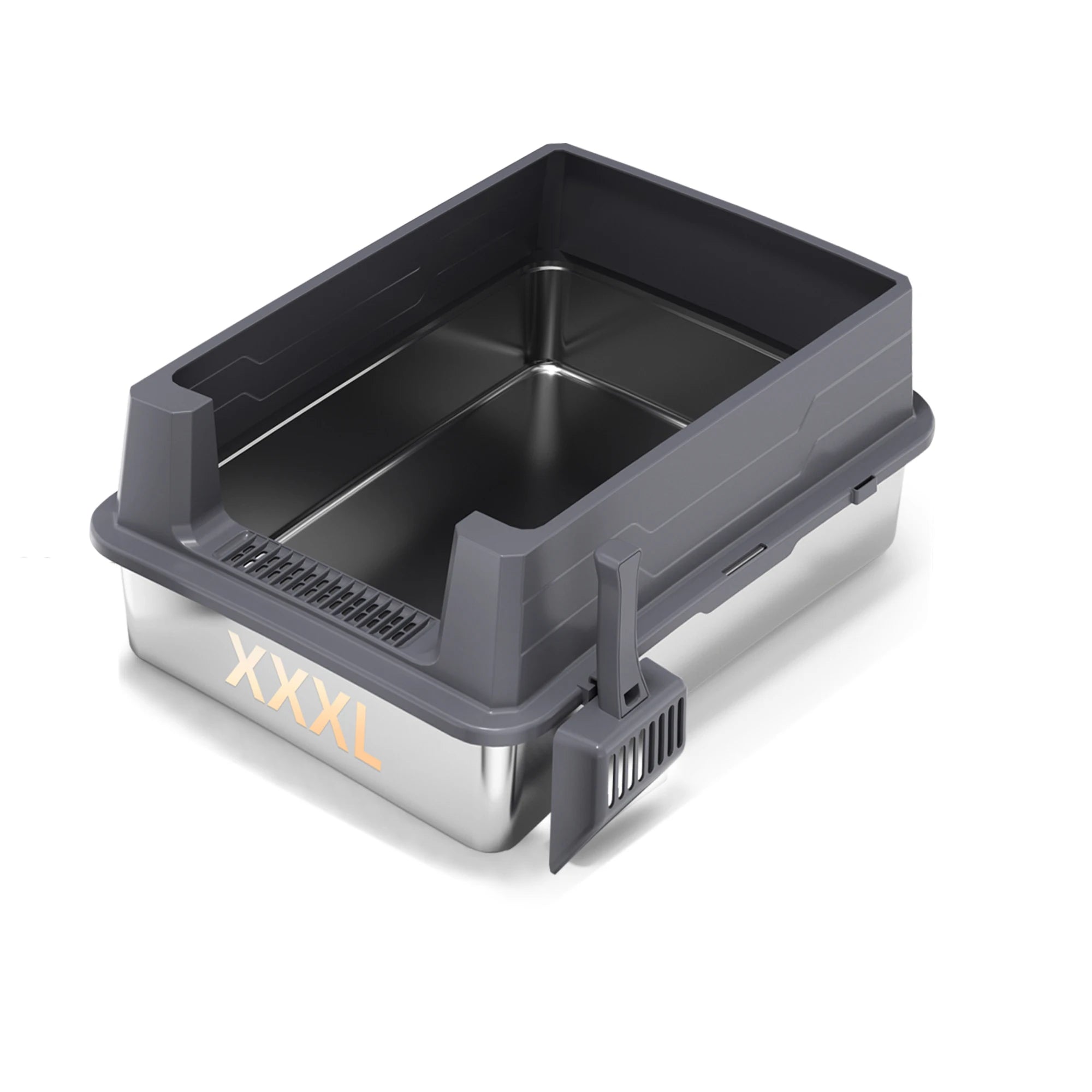 Bac à litière en métal inoxydable