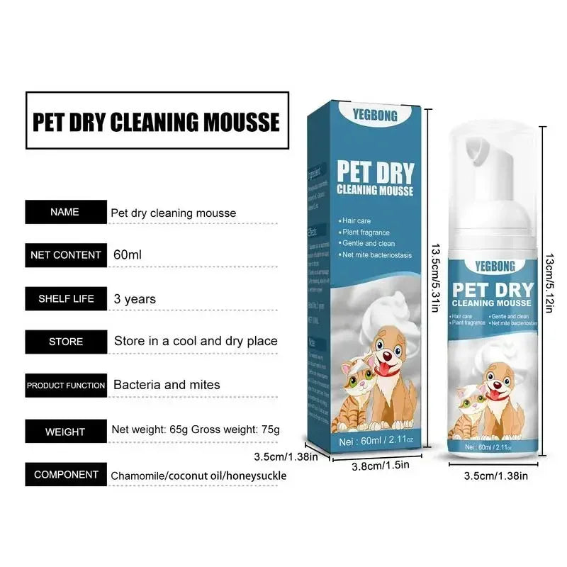 Shampoing sec pour chats et chiens