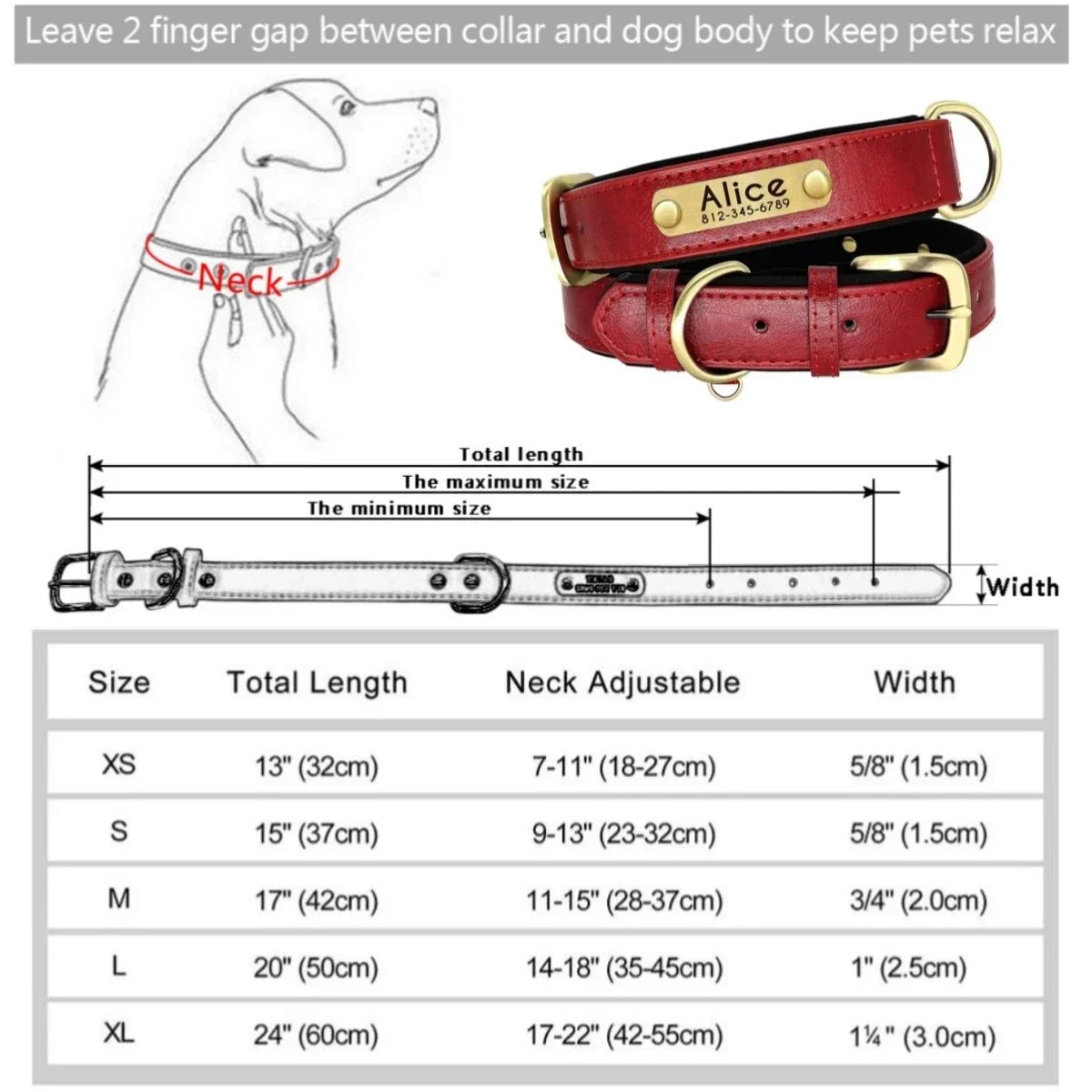 Personalized  Custom Dog Collar