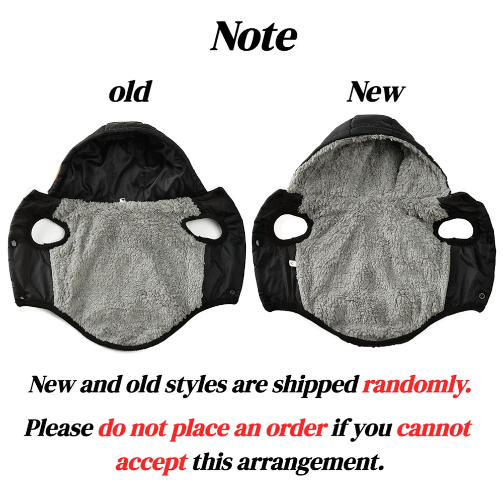 Veste d'hiver à capuche pour chien