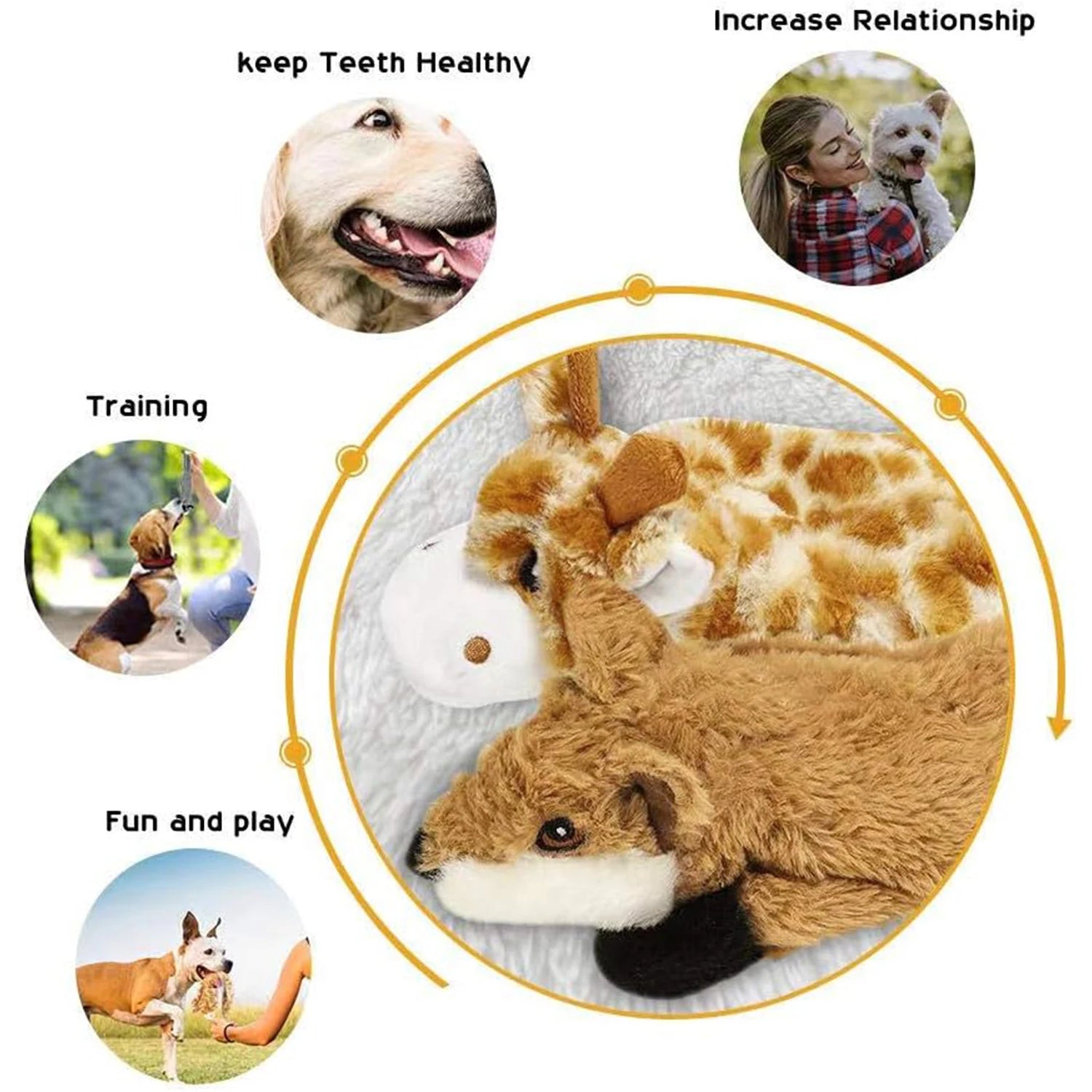 Lot de 5 jouets couineurs pour chiens