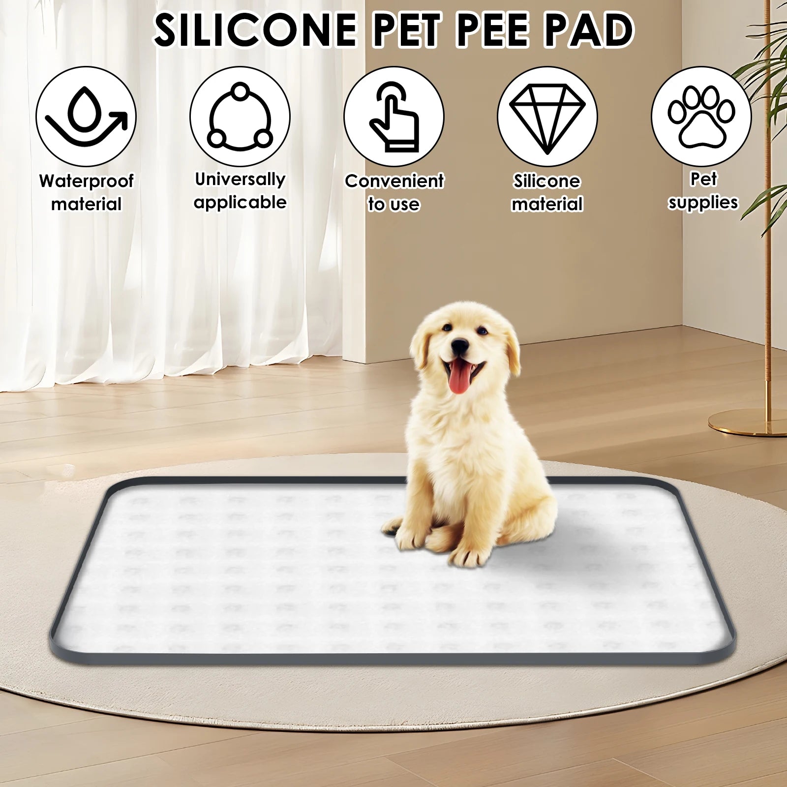 Tapis de toilette en silicone pour chien