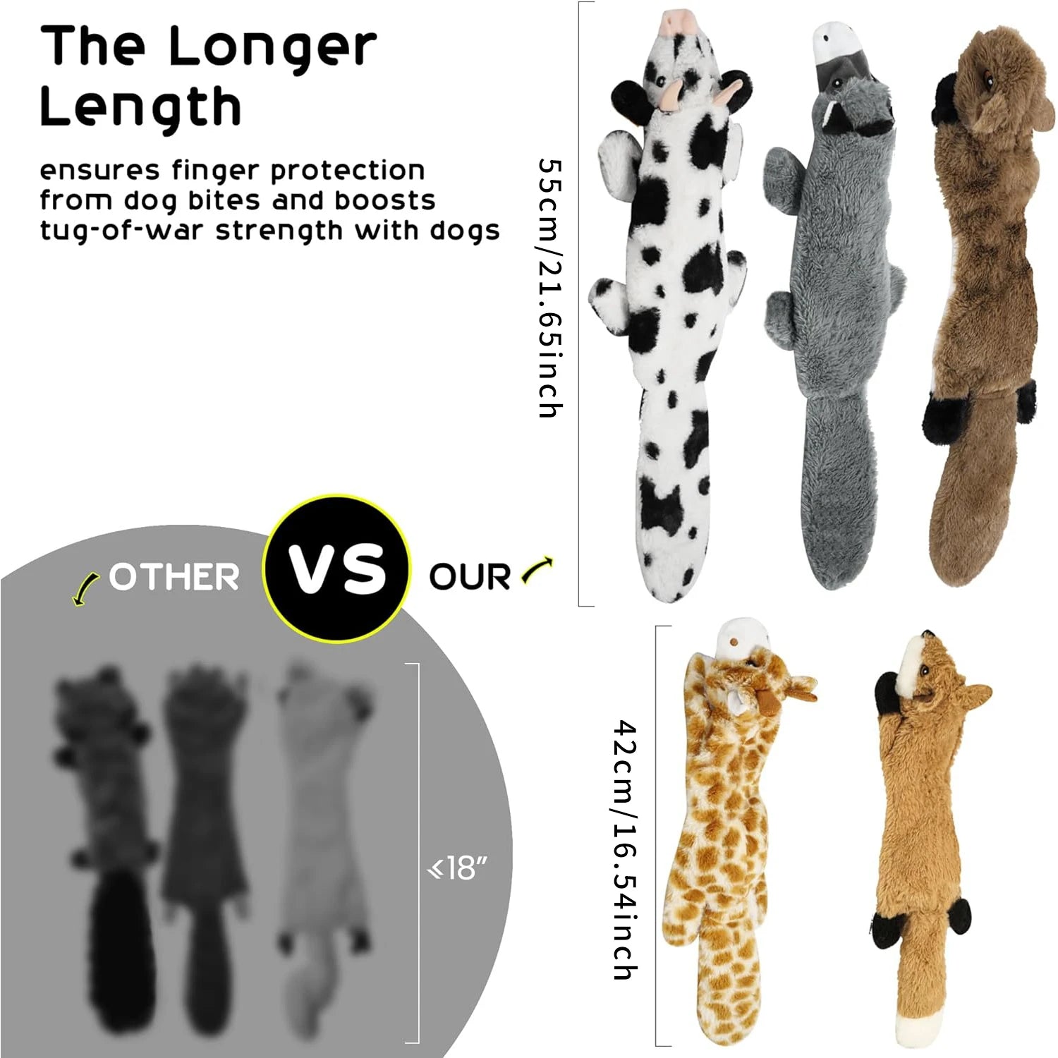 Lot de 5 jouets couineurs pour chiens