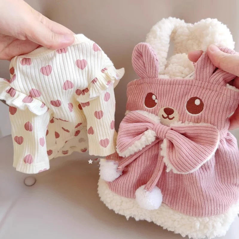 Robes en velours côtelé pour chiens