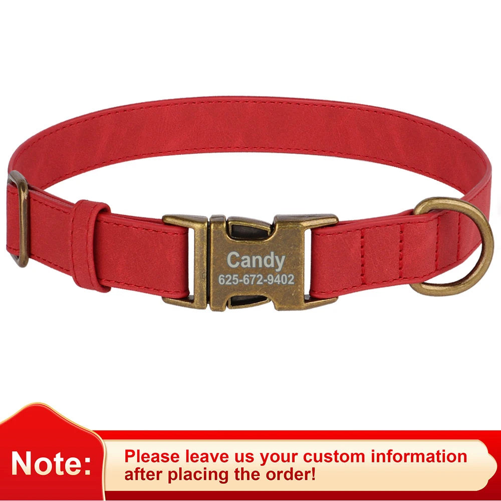 Personalized Dog Collar Leash Set