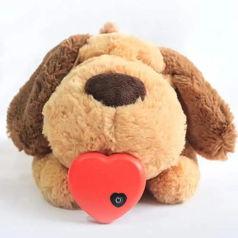 Dog Plush Toy with Heartbeat Simulator