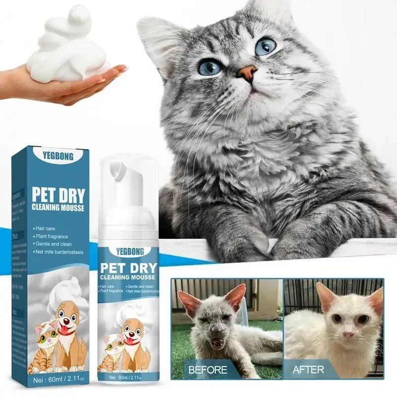 Shampoing sec pour chats et chiens