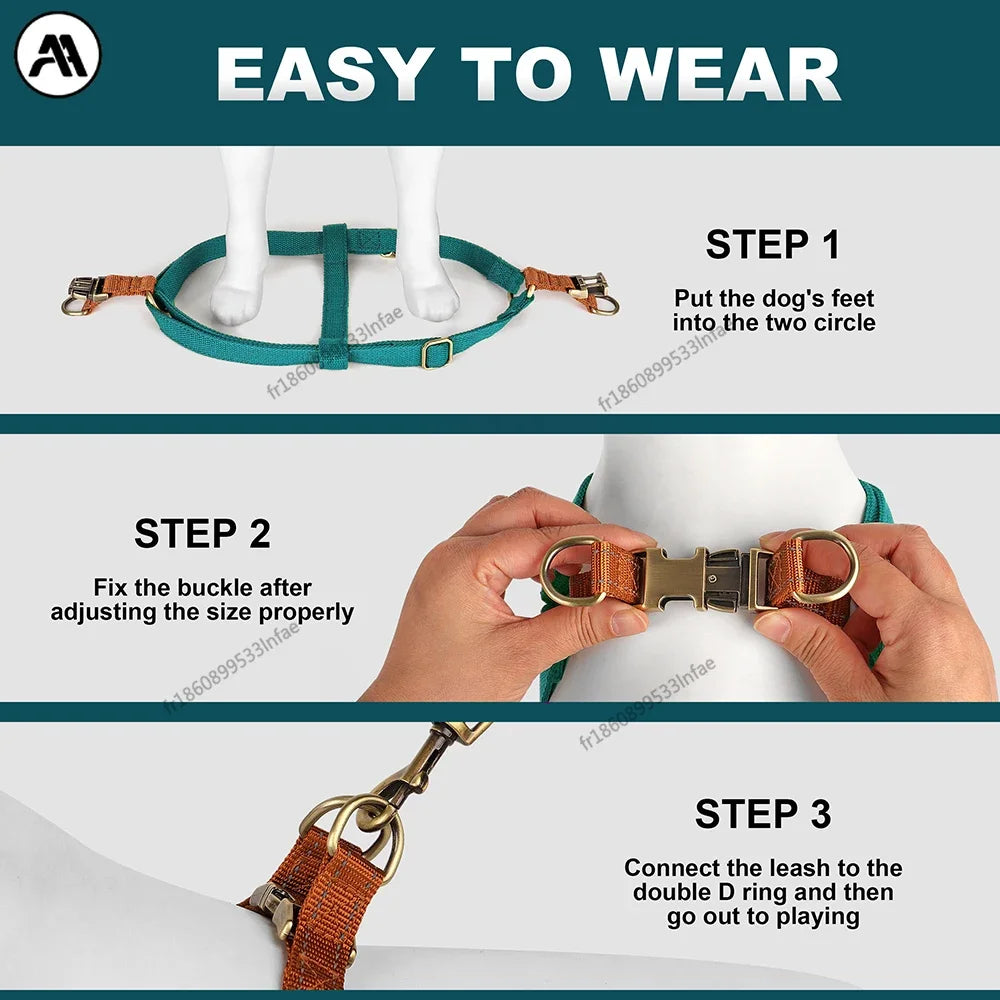 Harnais pour chien en nylon mesh