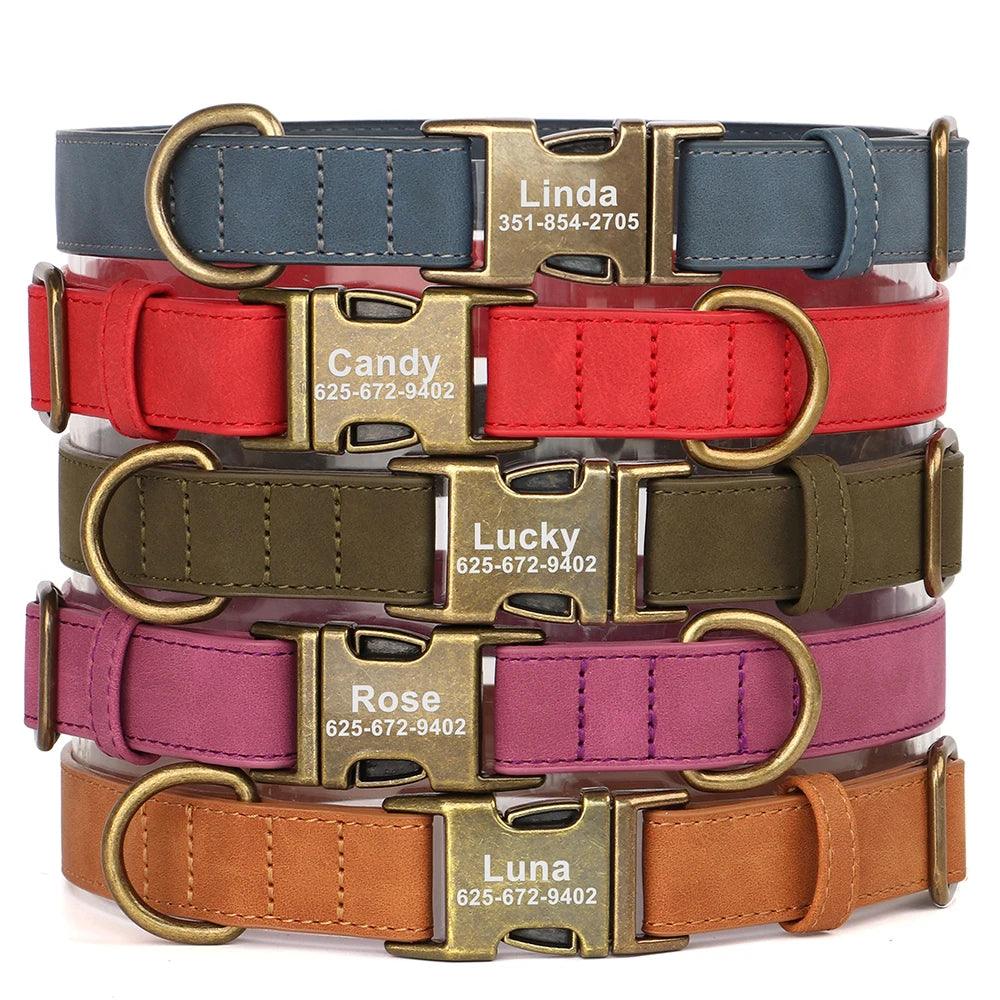 Personalized Dog Collar Leash Set