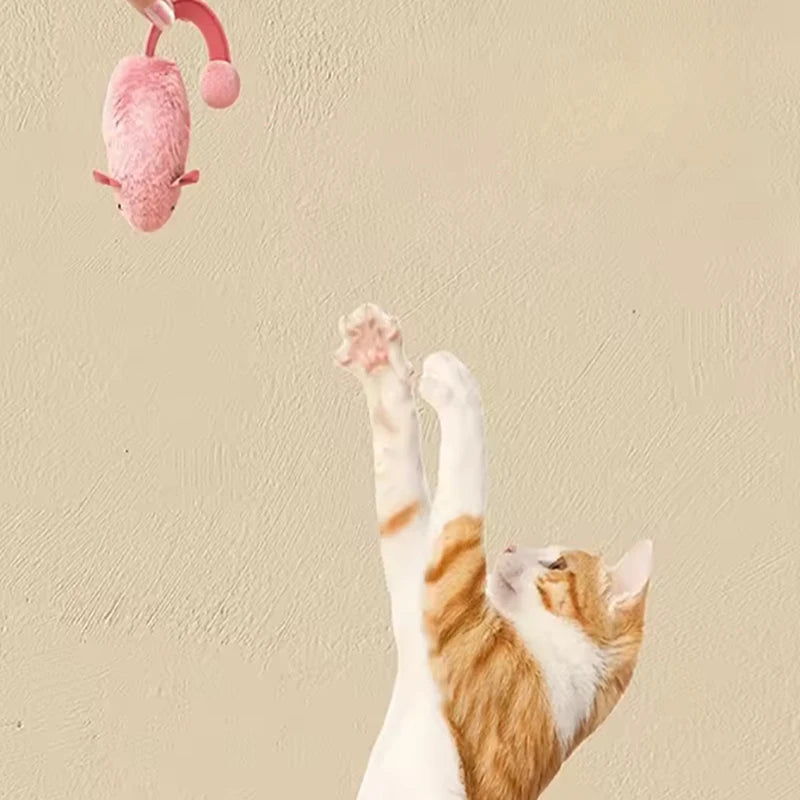 Interactive Plush Mouse Cat Toy