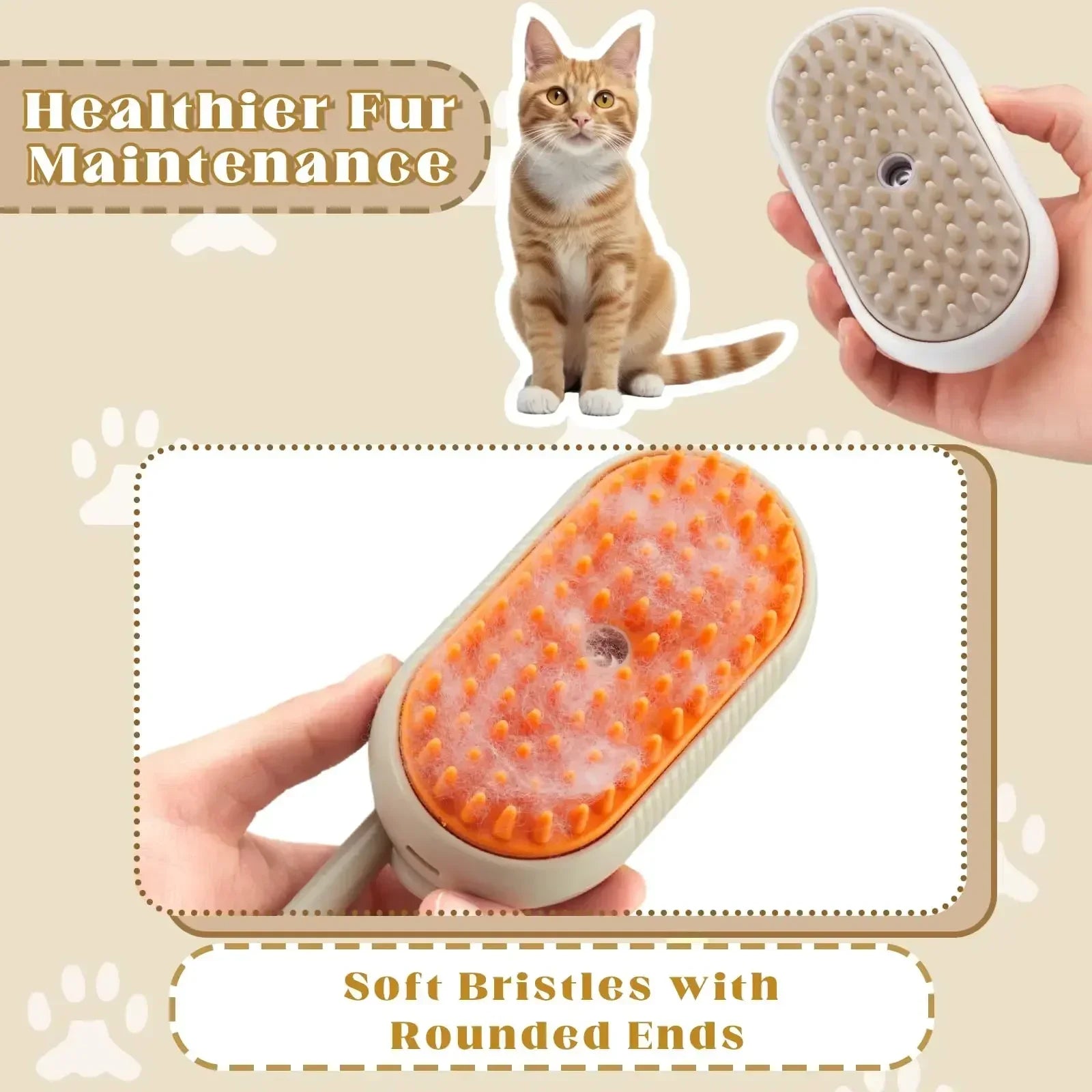 Peigne apaisant pour massage de chat
