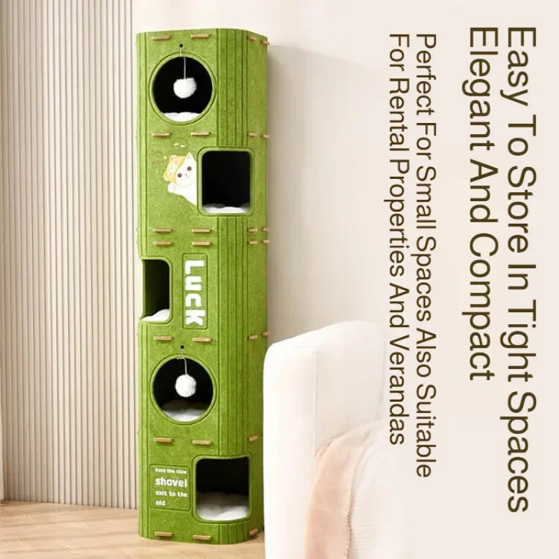 Litière intégrée pour maison pour chat