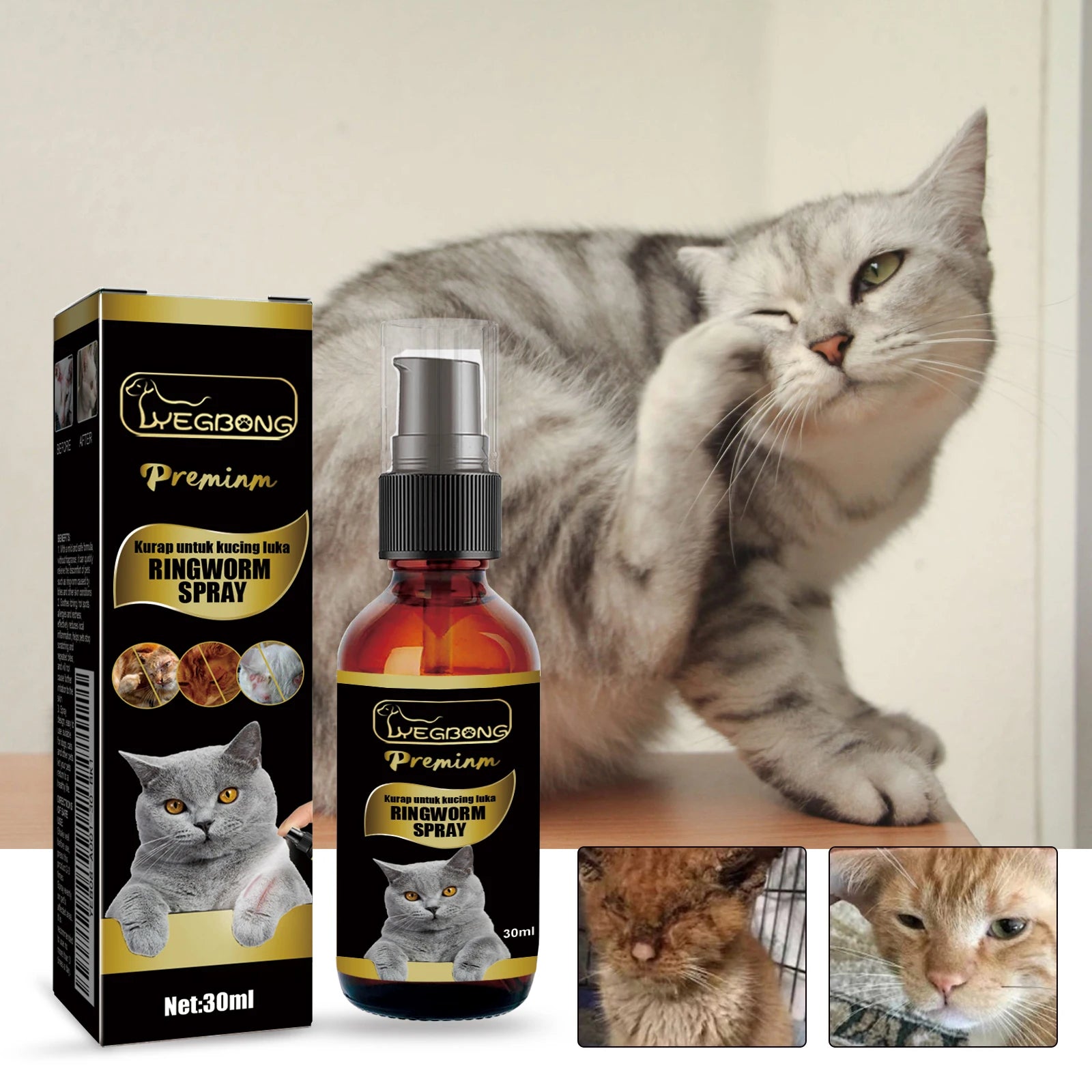 Spray pour chat à action rapide