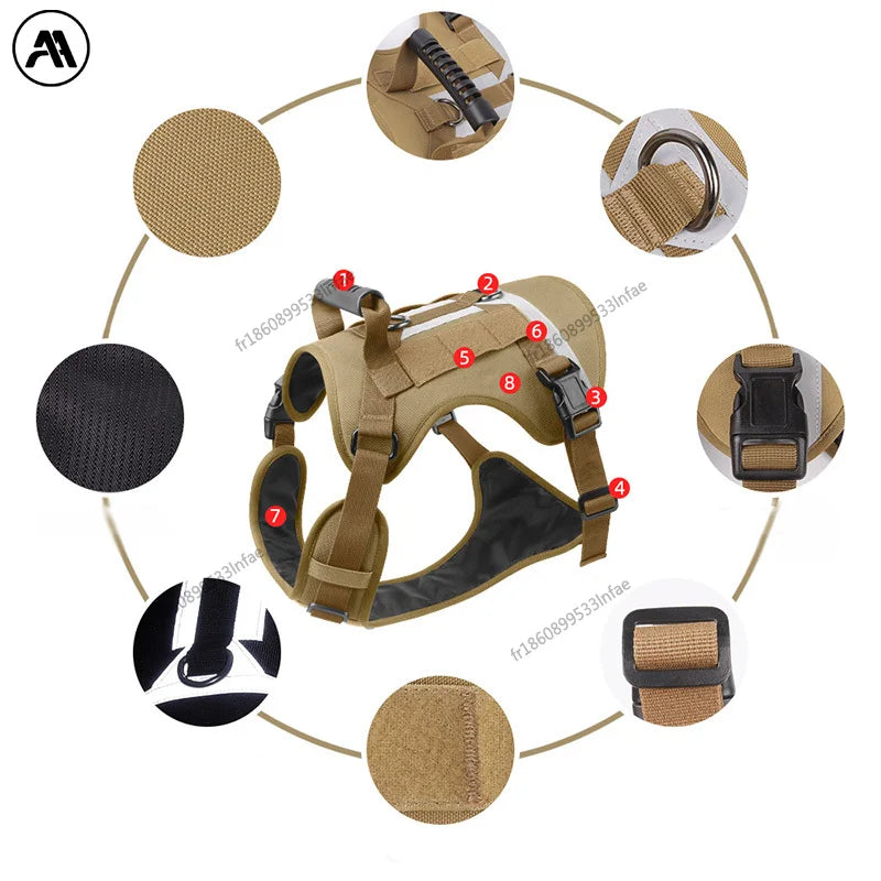 Harnais de poitrine pour grands chiens