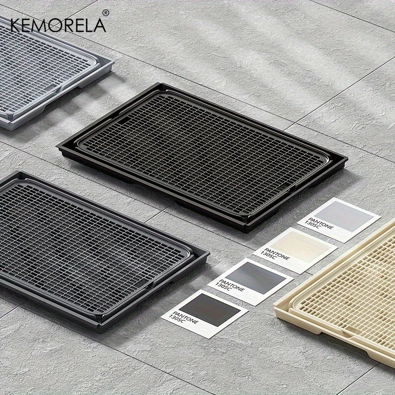 Grand bac à litière pour chat en acier inoxydable