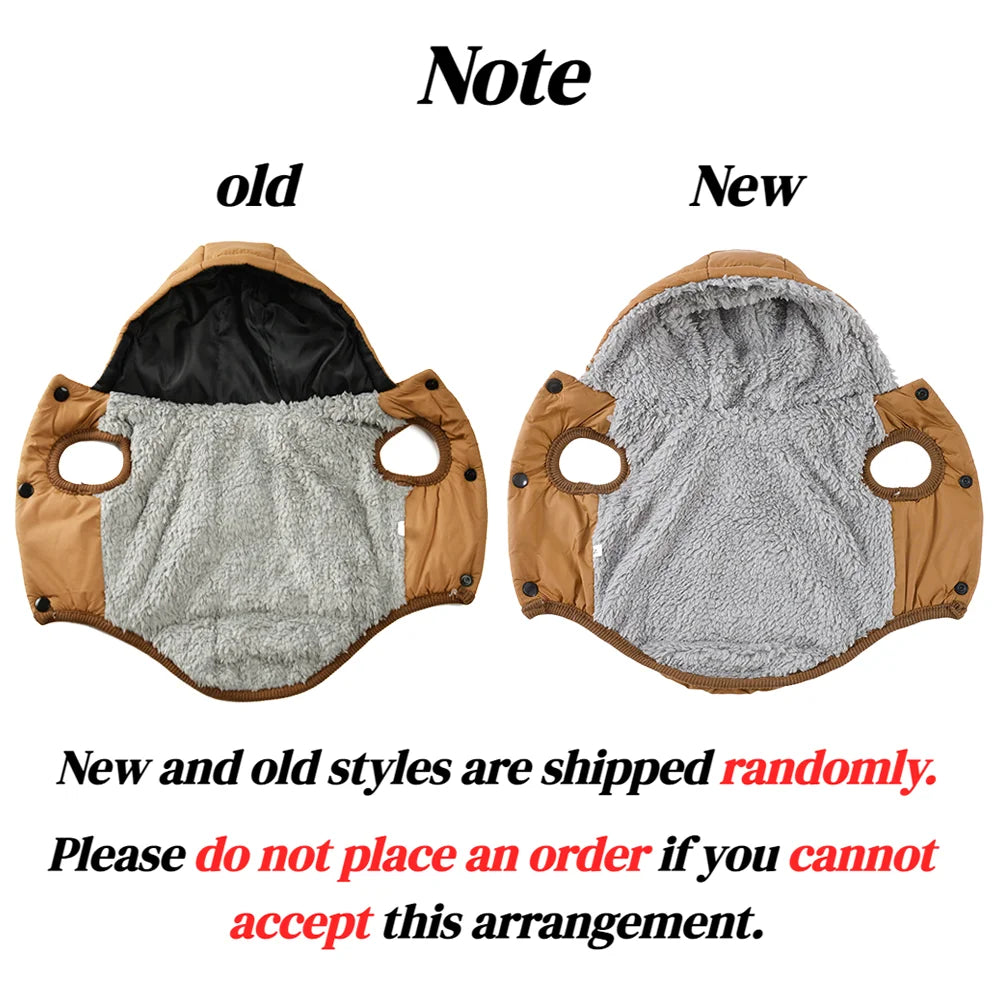 Veste d'hiver à capuche pour chien