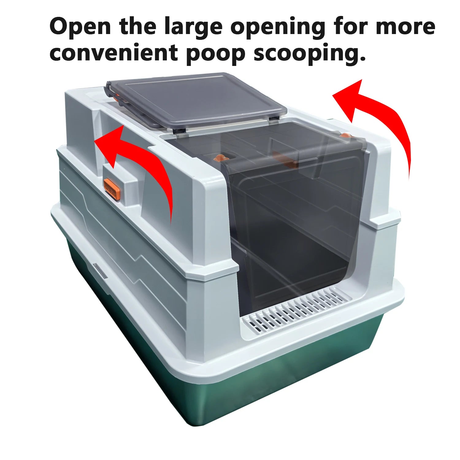 Bac à litière inox avec couvercle