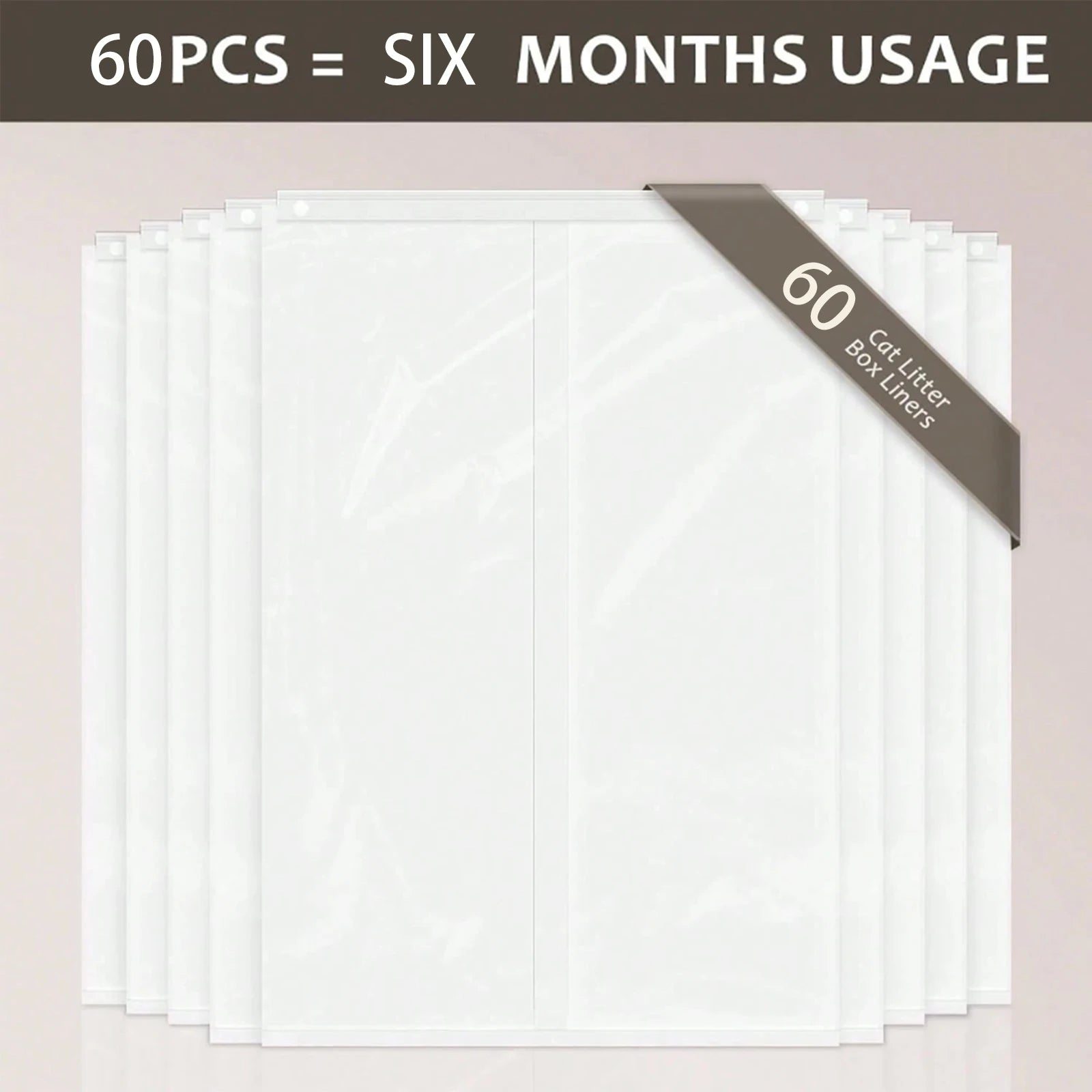 60 sacs à litière pour chat
