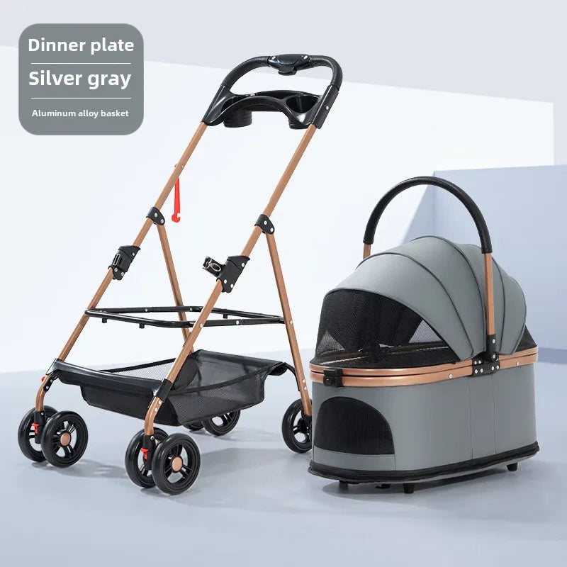 Poussette 3 en 1 pour animaux