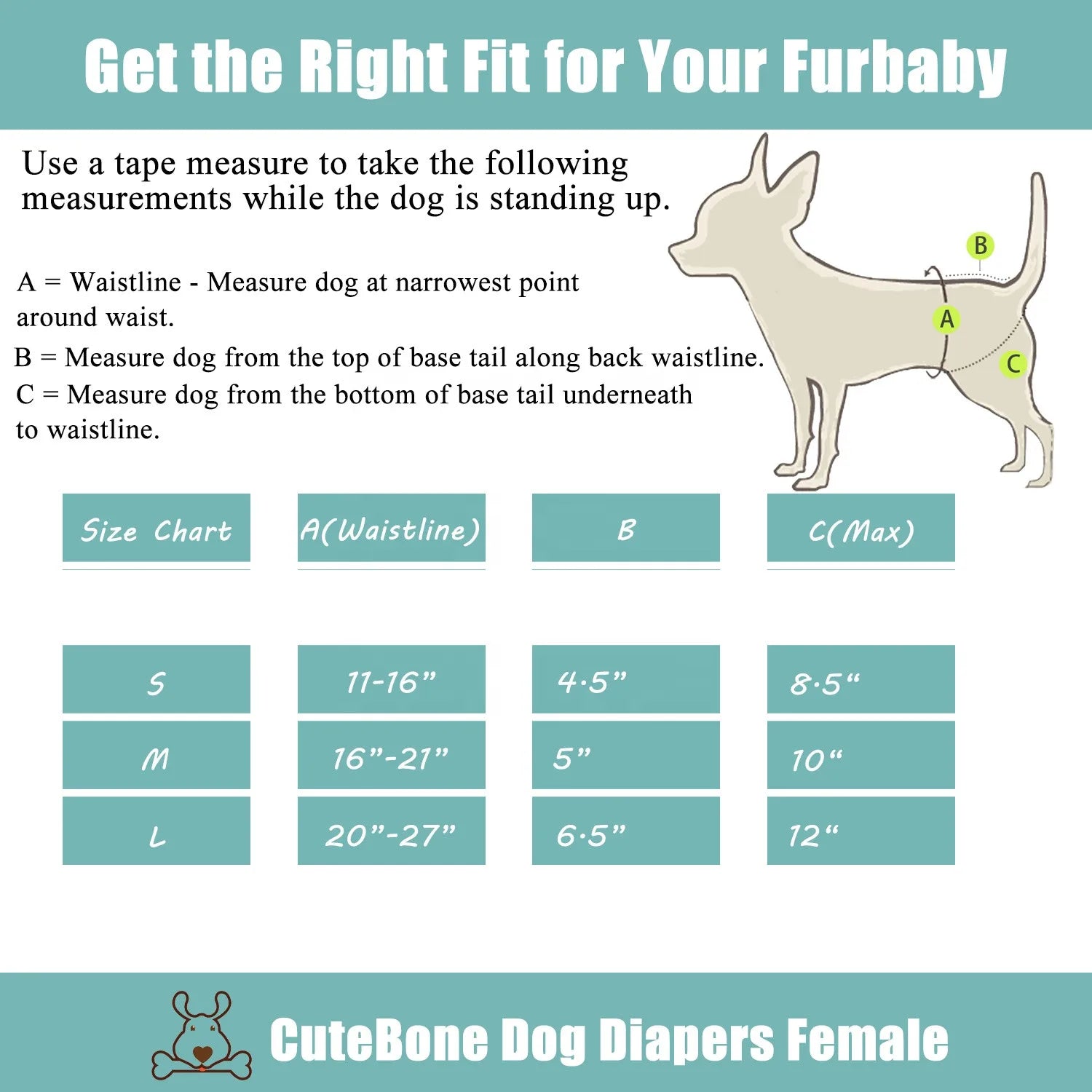 Couches CuteBone pour chiennes