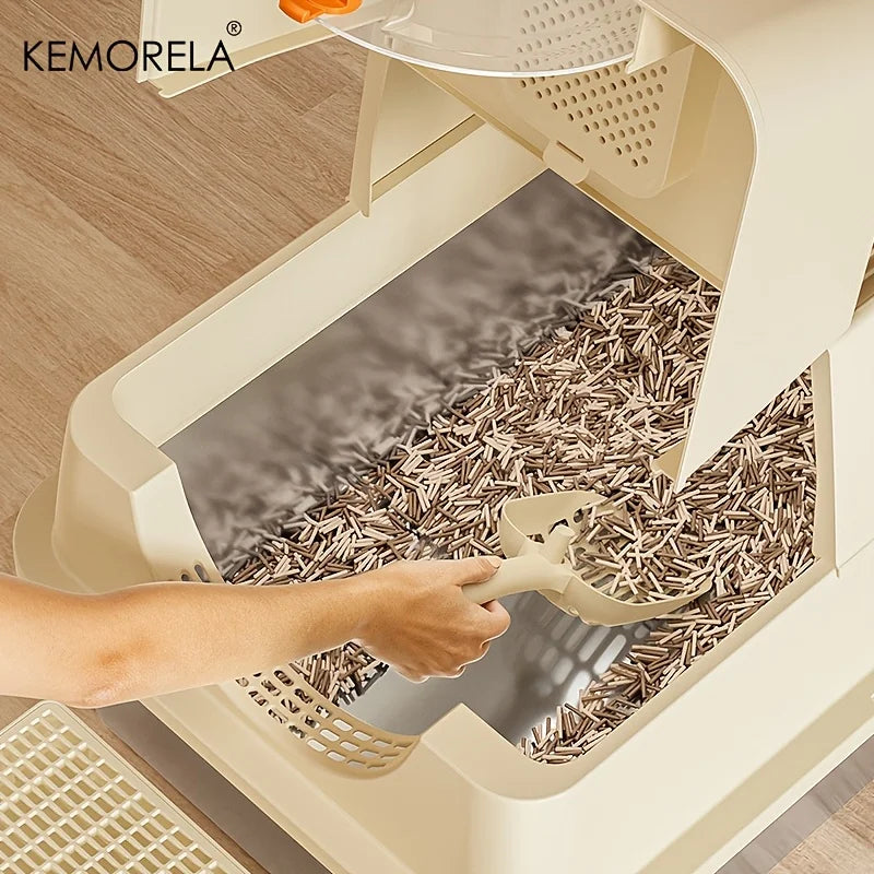 Bac à litière pour chat en acier inoxydable