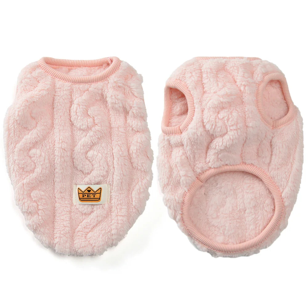 Gilet en polaire douillet pour animaux de compagnie