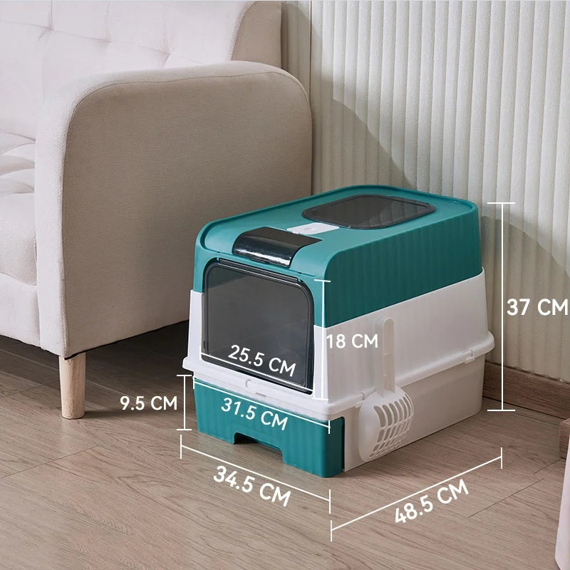 Bac à litière chat robuste – Accessoire chat PawFrance