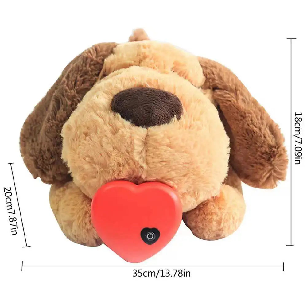 Dog Plush Toy with Heartbeat Simulator