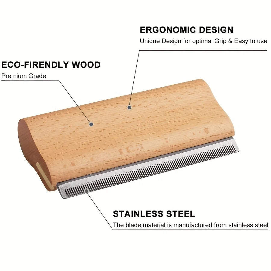 Wood PET Cat Dog  Grooming Tool