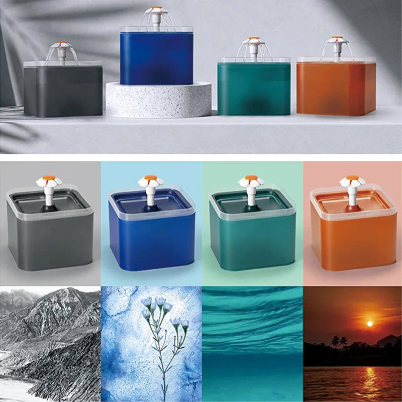 Fontaine à eau pour chiens avec éclairage LED