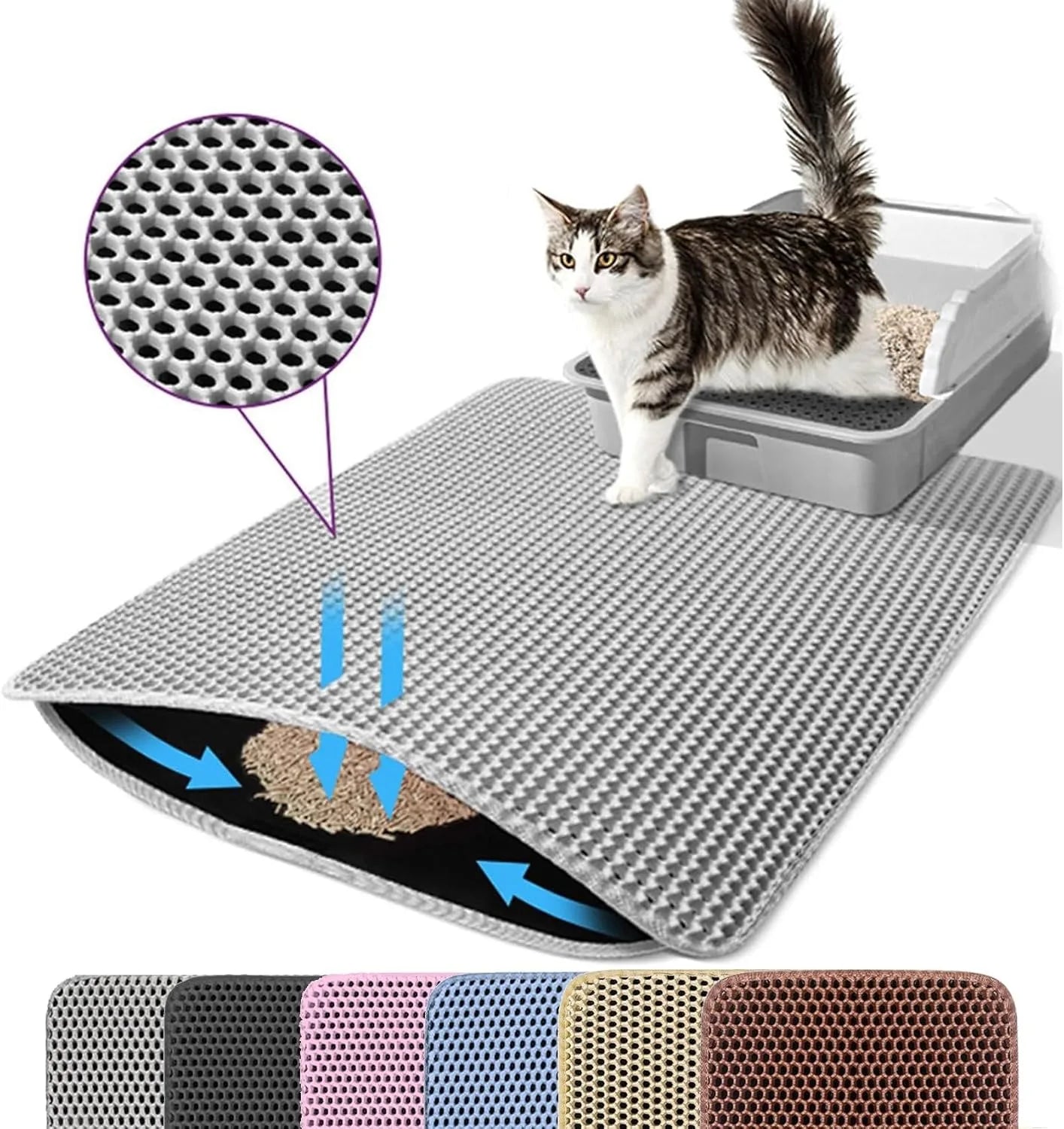 Tapis de litière pour chat