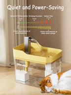 A Cat Water Fountain Auto Filter Transparent Cat Drinker USB Anti-Dry Burning Recirculate Filtering Water Dispenser