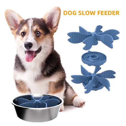 Adjustable Multi-Compartment Pet Food Puzzle Slow Feeder Bowl for Dogs - Durable Design Keeps Your Dog Engaged And