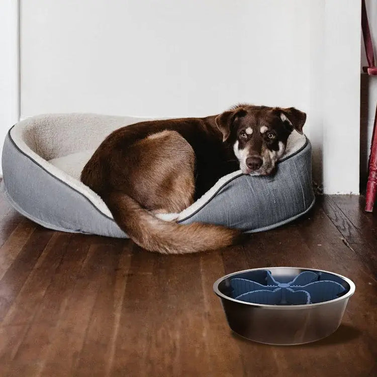 Adjustable Multi-Compartment Pet Food Puzzle Slow Feeder Bowl for Dogs - Durable Design Keeps Your Dog Engaged And