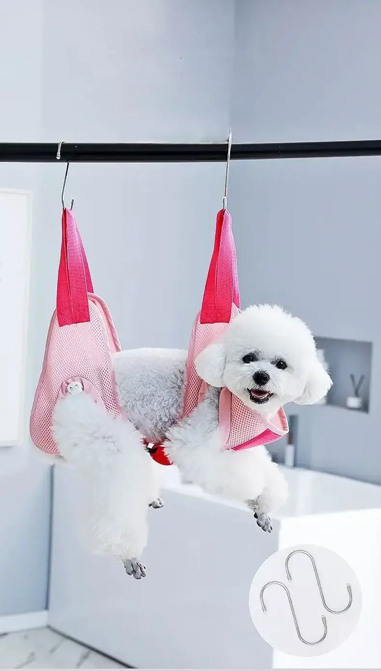 Adjustable Pet Grooming Hammock Helper Cat Dog Beauty Hammock Puppy Grooming Cuting Nails Hammock Tool Bag Pet