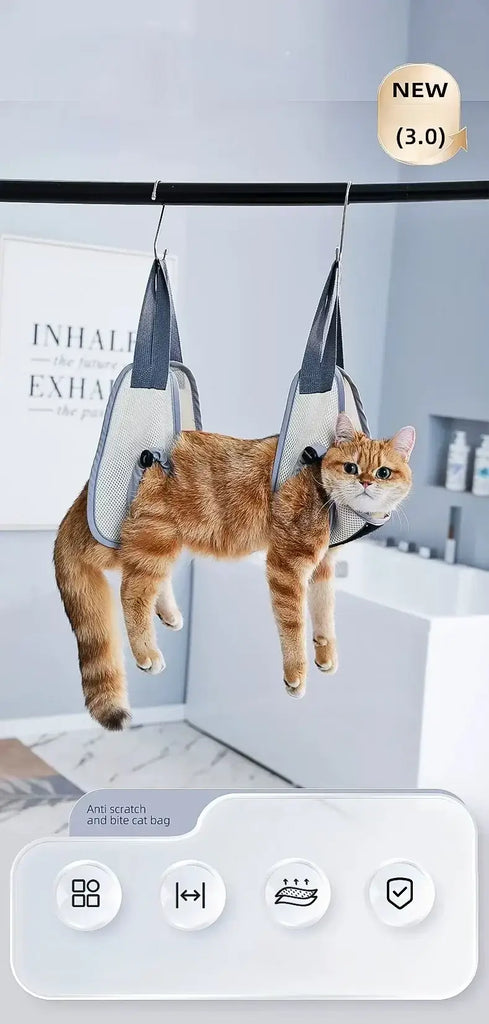 Adjustable Pet Grooming Hammock Helper Cat Dog Beauty Hammock Puppy Grooming Cuting Nails Hammock Tool Bag Pet