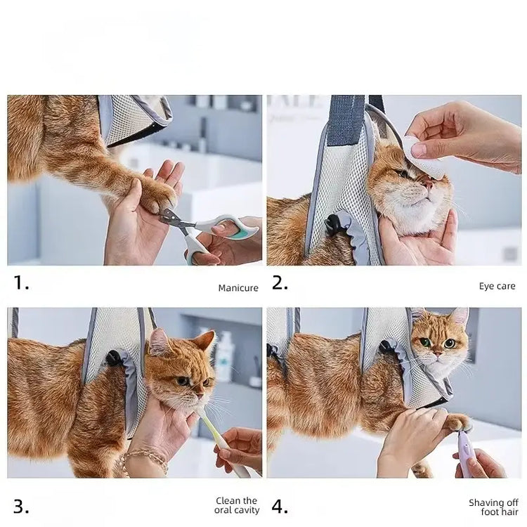 Adjustable Pet Grooming Hammock Helper Cat Dog Beauty Hammock Puppy Grooming Cuting Nails Hammock Tool Bag Pet