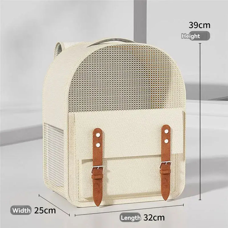 AFOURT-Pet Backpacks Adjustable Straps Large Capacity Cat Carrier Boxes Pet Bags Designed For Small Dogs Felines - As