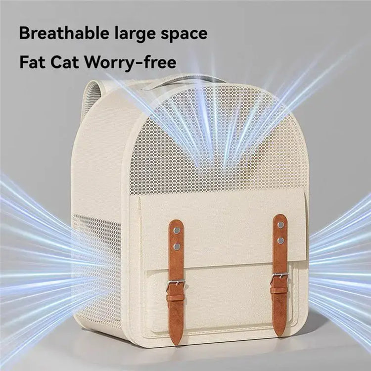AFOURT-Pet Backpacks Adjustable Straps Large Capacity Cat Carrier Boxes Pet Bags Designed For Small Dogs Felines - As