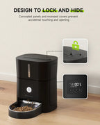 APETDOLA Automatic Cat Feeder Pet Smart Cat Food Dispenser Remote Control WiFi Button Timed Feeders For Cats Dog