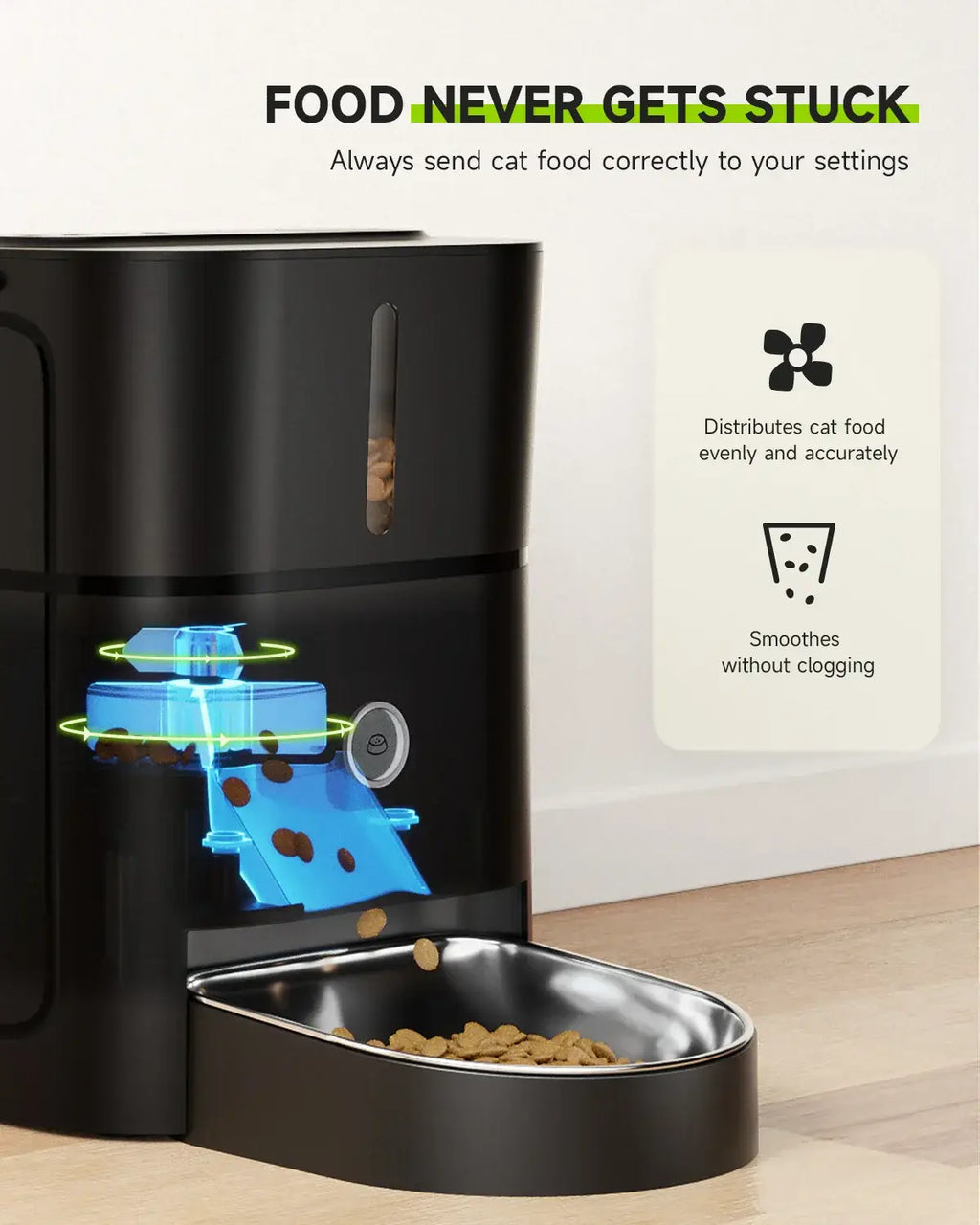 APETDOLA Automatic Cat Feeder Pet Smart Cat Food Dispenser Remote Control WiFi Button Timed Feeders For Cats Dog