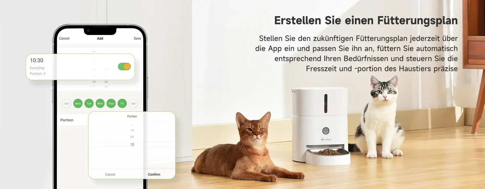 APETDOLA Automatic Cat Feeder Pet Smart Cat Food Dispenser Remote Control WiFi Button Timed Feeders For Cats Dog